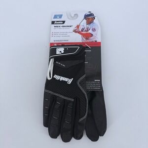 Franklin Nex-Skinz Youth Small Batting Gloves Black White Leather MLB B658